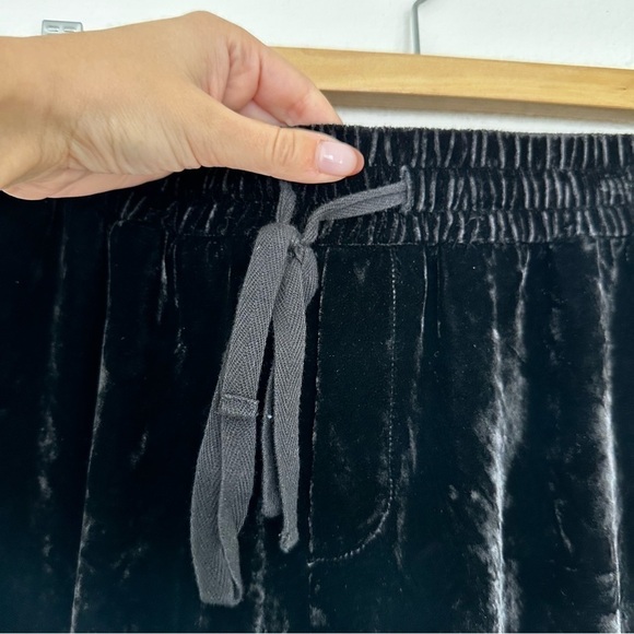 Current/Elliott The Eden Velour Jogger Sweatpants Solid Black Size 1 Small Women - Picture 10 of 12